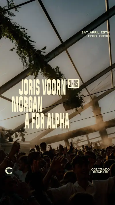 Colorado Charlie with Joris Voorn (3hrs), Morgan, A For Alpha - EDM event at Colorado Charlie in The Hague