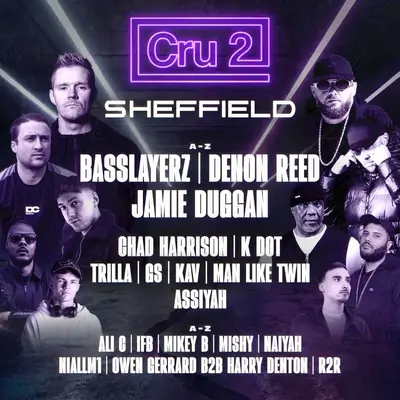 Cru2 Sheffield - EDM event at Tank in Sheffield
