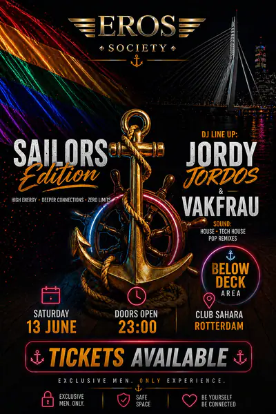 Eros Society - Sailors Edition - EDM event at Sahara in Rotterdam