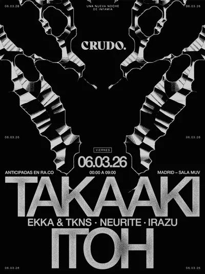 CRUDO presenta: Takaaki Itoh - EDM event at Sala Muv in Miami