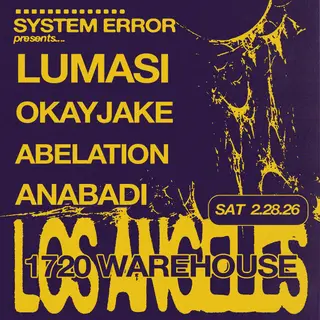 System Error presents Lumasi at 1720 System Error presents Lumasi at 1720