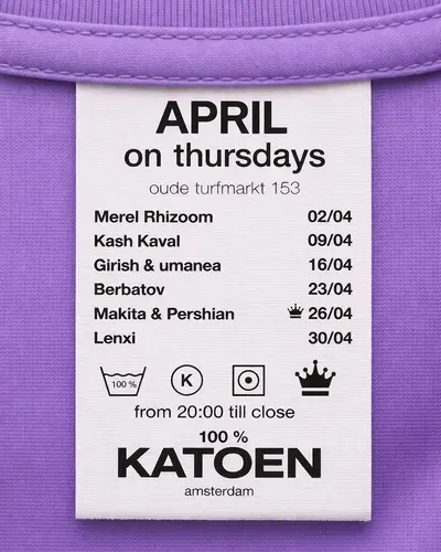 100% KATOEN 100% KATOEN - EDM event at Café Katoen in Amsterdam