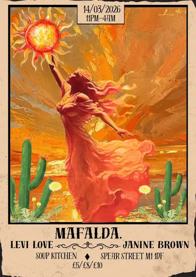 Mafalda USHERS SPRING IN - EDM event at Soup in Manchester