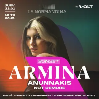 ARMINA & MORE ARTISTS [SUNSET] - by VOLT, MAR DEL PLATA at TBA - Complejo La Normandina, Mar del Plata