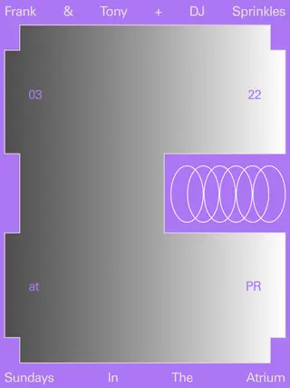 7 Years Of PR: Sundays In The Atrium w/ Frank & Tony + DJ Sprinkles at public records