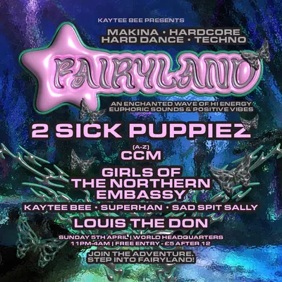 Kaytee Bee presents Fairyland - Free Party - EDM event at World Headquarters in Newcastle
