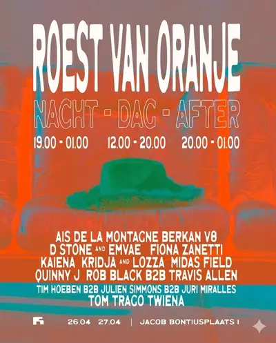 Roest van Oranje - EDM event at Roest in Amsterdam
