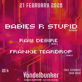 Live synth punk at Vondelbunker