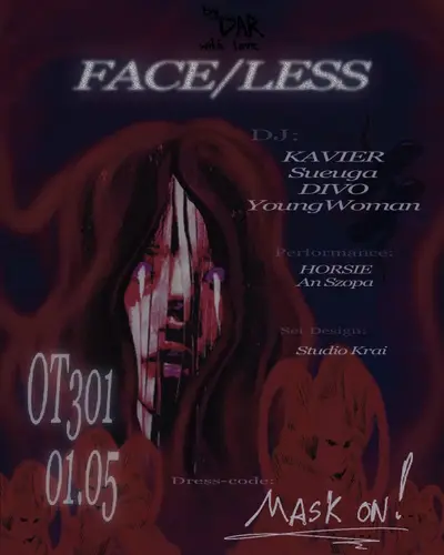 FACE/LESS - EDM event at OT301 in Amsterdam