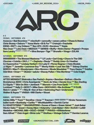 ARC Music Festival 2026 - EDM event at Union Park in Chicago