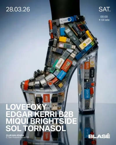 Blasé feat. LOVEFOXY, Sol tornasol, EDGAR KERRI b2b Miqui Brightside - EDM event at Club Malasaña in Madrid