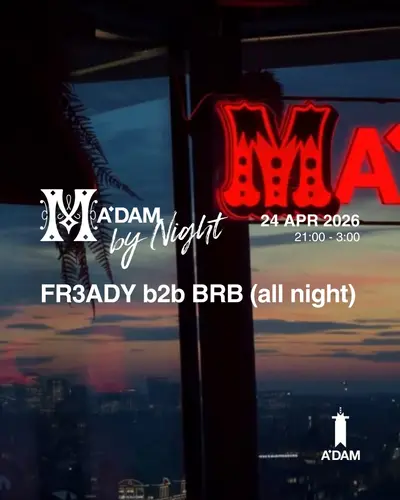 Madam by Night invites: Rooftop Tapes - EDM event at Madam in Amsterdam