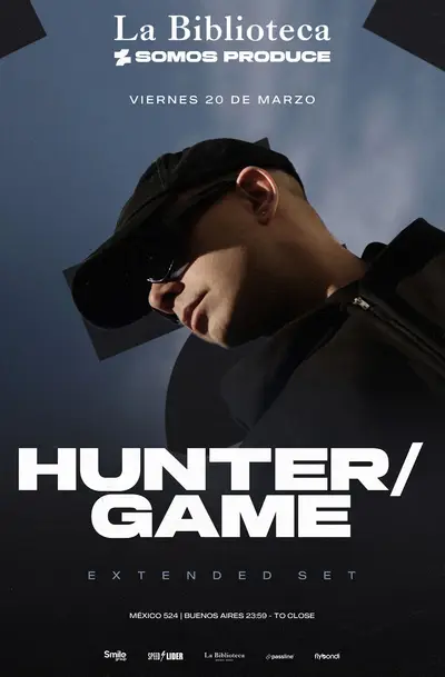 Hunter/Game [EXTENDED SET] - by SOMOS PRODUCE, LA BIBLIOTECA - EDM event at TBA - La Biblioteca, San Telmo in Manchester