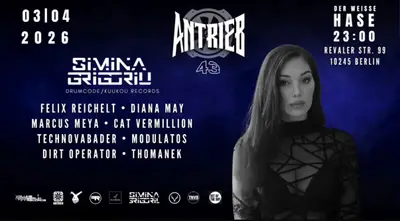 Antrieb 43 W/ Simina Girgoriu & VBR Residents Antrieb 43 W/ Simina Girgoriu & VBR Residents - EDM event at Der Weiße Hase in Berlin