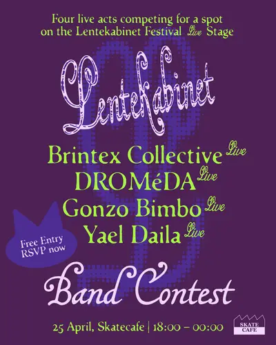 Lentekabinet x Skatecafe presents: Lentekabinet Band Contest - EDM event at Skatecafe in Amsterdam