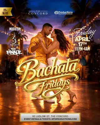 Friday Bachata Night - Traditional Bachata - Apr 17 at Concord NYC