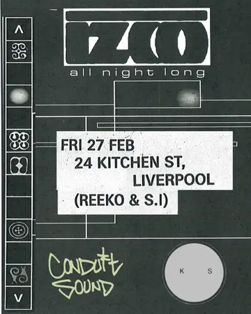 Izco All Night Long (+Reek0 & S.I.) at 24 Kitchen Street Izco All Night Long (+Reek0 & S.I.) at 24 Kitchen Street