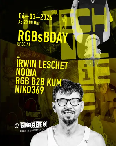 TECHNOLiEBE #AmMittwoch - EDM event at Garagen in Cologne