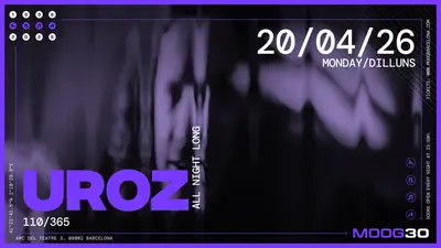 uroz (All Night Long) - EDM event at Moog Club in Barcelona