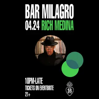 Rich Medina at Bar  Milagro