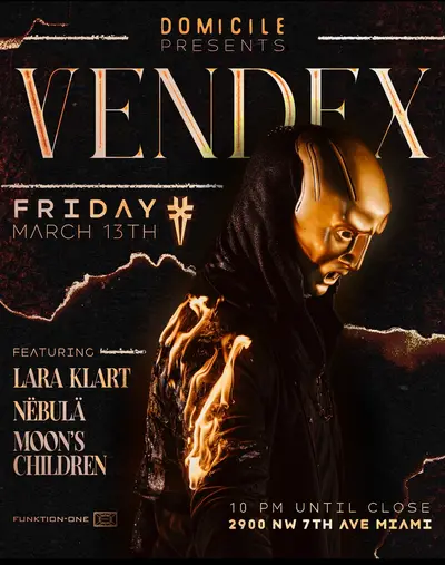 Vendex Miami debut - EDM event at Domicile in Detroit