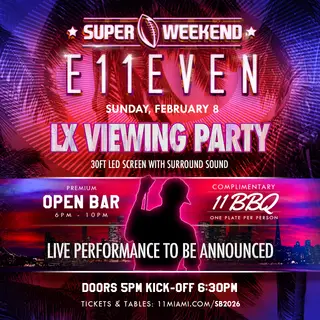 Big Game Viewing Party at E11EVEN at E11EVEN MIAMI & ROOFTOP