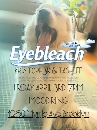 Eyebleach presents KRIS T0PH3R & TASHEFF at Mood Ring Eyebleach presents KRIS T0PH3R & TASHEFF at Mood Ring