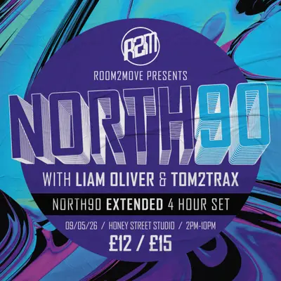 Room2Move presents North 90 - EDM event at Honey Street Studio in Manchester