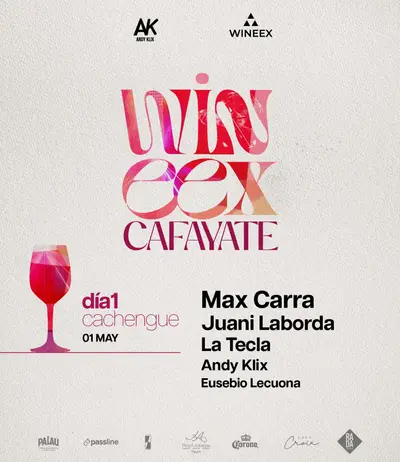 MAX CARRA & MORE ARTISTS [DIA 1 - CACHENGUE] - by WINEEX, CAFAYATE - EDM event at TBA - Finca El Recreo, Cafayate, Salta in All