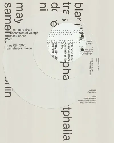 Subject To Restrictions Discs pres. Blanche Biau • Trancesetters of Westphalia - EDM event at Sameheads in Berlin