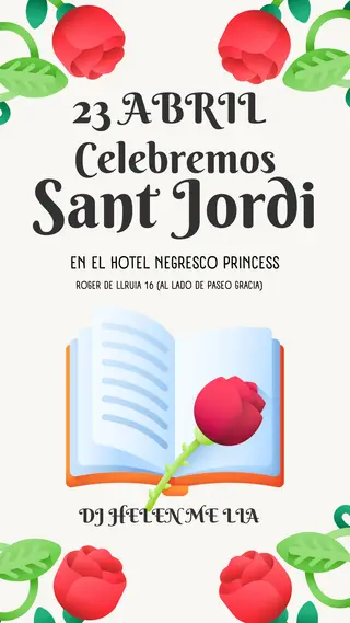 SANT JORDI CANALLA- ROSES, LLIBRES & MUSIC at Hotel Negresco Princess
