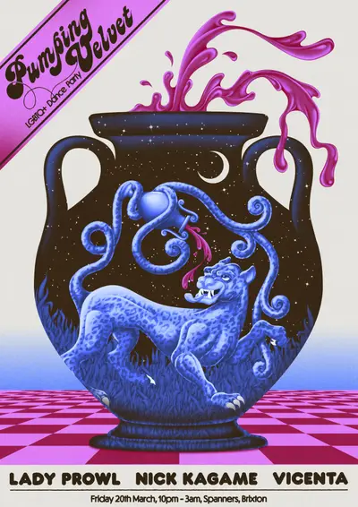 Pumping Velvet with Lady Prowl, Vicenta & Nick Kagame Pumping Velvet with Lady Prowl, Vicenta & Nick Kagame - EDM event at Spanners in London