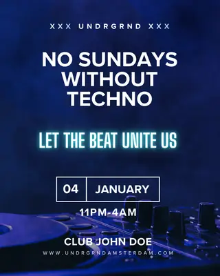 No Sundays Without Techno at John Doe