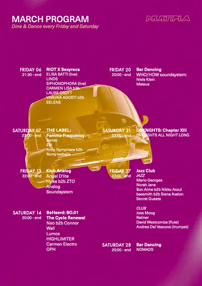 Bar Dancing Bar Dancing - EDM event at Bar Dancing Multipla in Amsterdam