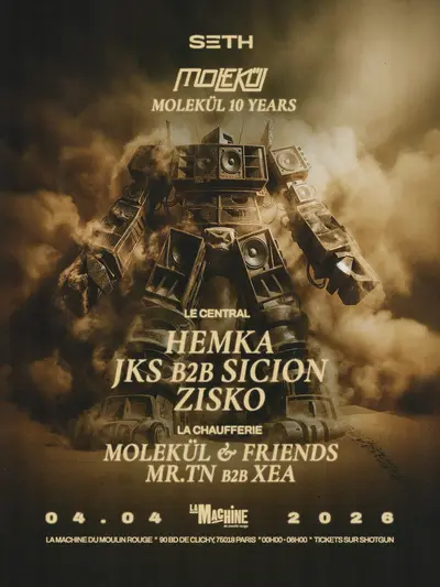SETH x Molekül 10 years SETH x Molekül 10 years - EDM event at La Machine Du Moulin Rouge in Paris