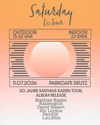 Saturday le Jour im Park Café mit Mathias Kaden at Parkcafe