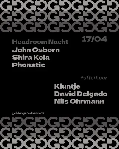 Headroom Nacht + Afterhour - EDM event at Golden Gate in Berlin
