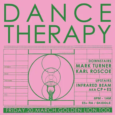Dance Therapy with DJs Mark Turner, Karl Roscoe & Infrared Beam - EDM event at The Golden Lion in North