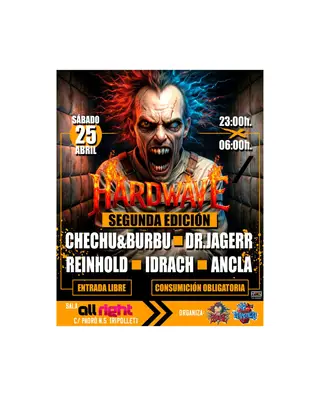 Hardwave 2a Edicion at TBA - Sala All Right Calle Padro 5