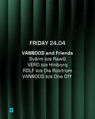 Toffler presents VANNOOD and Friends at Toffler