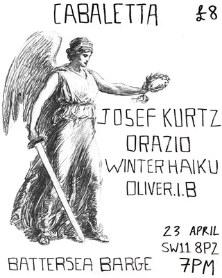 JOSEF KURTZ, Orazio, Winter Haiku, Oliver.i.b at Battersea Barge