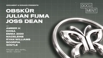 Document & Rosado presents: Obskür, Julian Fijma, Joss Dean  - EDM event at Document in Bristol
