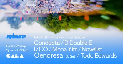 Rinse FM GALA '26 Patio Takeover - EDM event at Peckham Rye Park in London