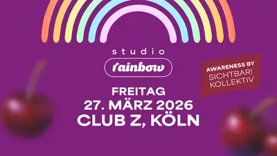 studio rainbow #7: techno for queers and friends - EDM event at Club Zimmermanns in Cologne