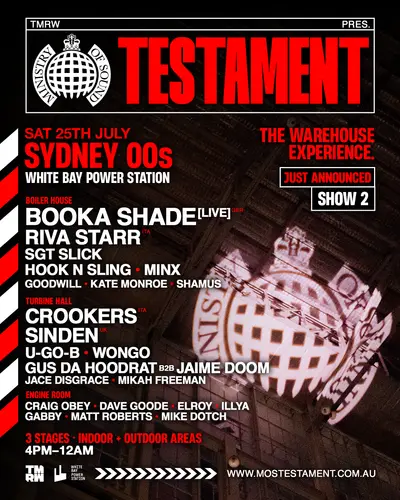 Ministry of Sound Testament Sydney 00s [Show 2] - EDM event at White Bay Power Station in Sydney