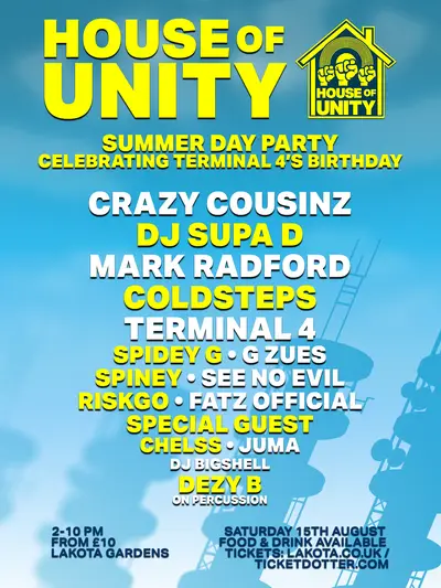 House of Unity: Summer Day Party - EDM event at Lakota in Bristol