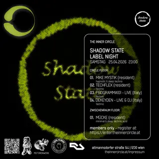 shadow state label night at the inner circle vienna / wien shadow state label night at the inner circle vienna / wien
