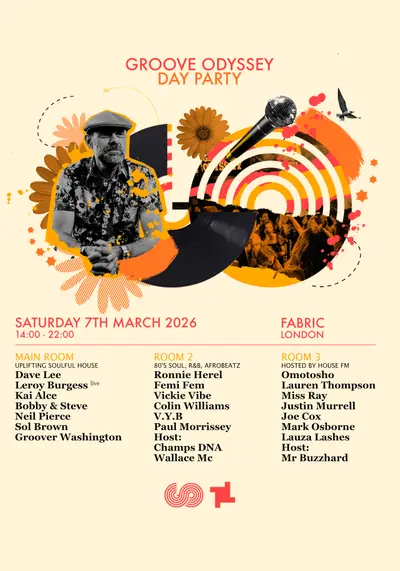 Groove Odyssey: Dave Lee, Bobby & Steve, Kai Alce, Leroy Burgess + more - EDM event at fabric in London