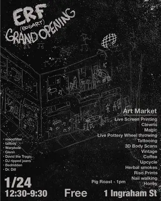 ERF (Bogart) Grand Opening at TBA - 1 Ingraham Street ERF (Bogart) Grand Opening at TBA - 1 Ingraham Street