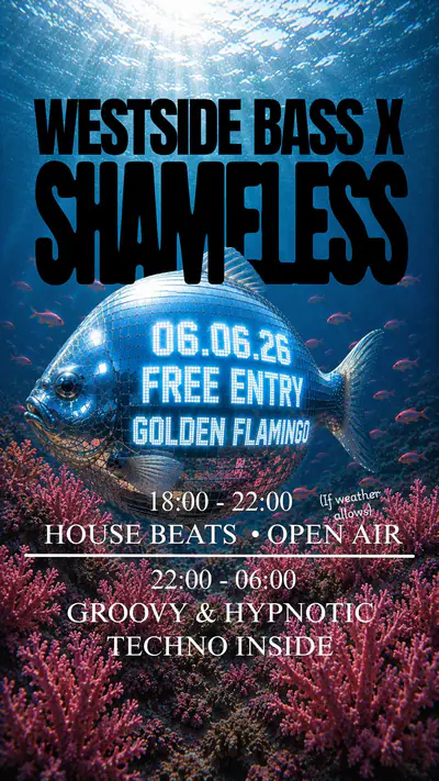 SHAMELESS x WESTSIDE BASS - FREE ENTRY  - EDM event at Golden Flamingo in Berlin